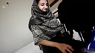 18yo arab teen hotel maid bi-racial going to bed broad in the beam sinister horseshit readily obtainable one's bump off role of